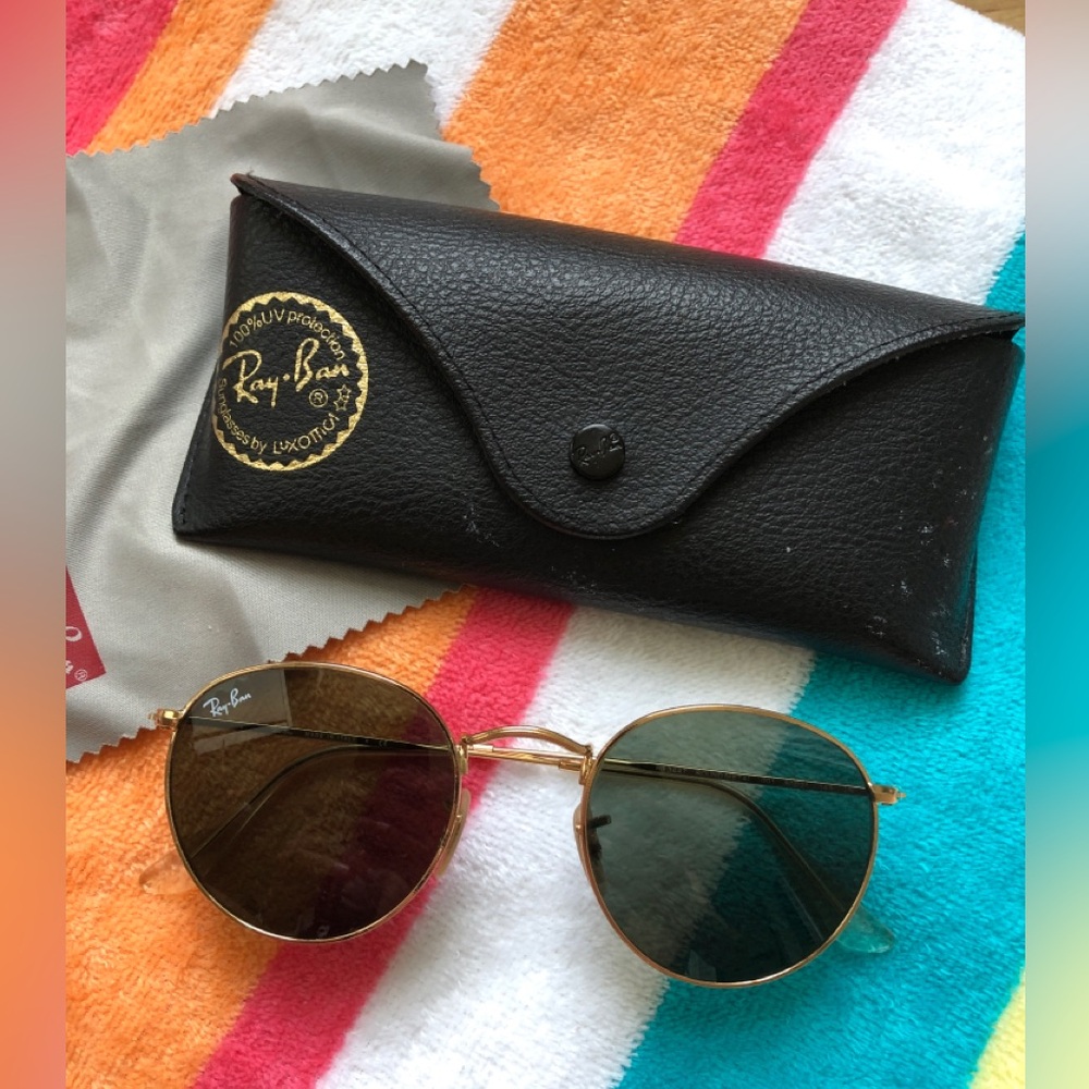 Ray Ban Classic Gold Metal Sunglasses RB 3447